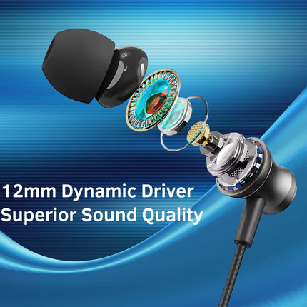 ModishOmbre UNI C Earphones | Deep Bass, USB-C Wired Earbuds | Premium Comfort Fit, in-Line Microphone for Clear Calls | Universal Compatibility