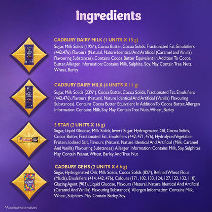 Cadbury Celebrations Assorted Chocolate Gift Pack, 154.2 g.