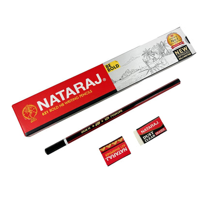 Nataraj  Pencils | Round Shape For Easy Holding & Comfort | Free Eraser & Sharpner With Each Box | Dark & Neat Handwriting | Pack Of 10 Pcs X 3 Box, Grey