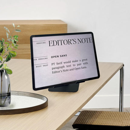 HC 360 Degree Rotating Adjustable Metal Tablet Stand, Foldable Desk Mount Holder for Upto 12 Inch iPads & Tabs