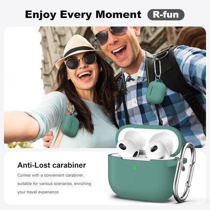 Silicone Soft Case Cover with Keychain for AirPods