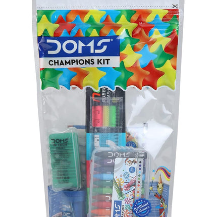 Doms Champions Kit | Perfect Value Pack | Kit For School Essentials | Gifting Range For Kids | Combination of 6 Stationery Items
