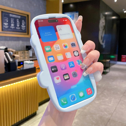 Pink 3D Cute Bear with Scarf Phone Case | Soft Silicone Protective Cover, Shockproof & Flexible, Kawaii Design for Girls & Women (iPhone 14)