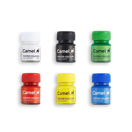 Camel Student Poster Color-10Ml Each,6 Shades,Assorted
