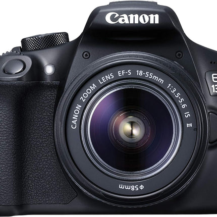 Canon EOS 1300D 18MP Digital SLR Camera (Black) with 18-55mm ISII Lens, 16GB Card and Carry Case