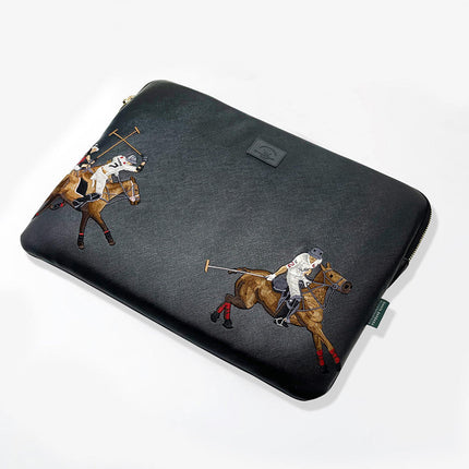 POLO Jockey Embroidered Laptop Fleece Thin Sleeve Bag