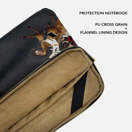 POLO Jockey Embroidered Laptop Fleece Thin Sleeve Bag