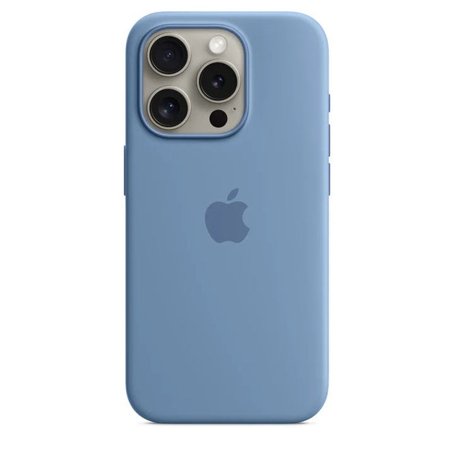 Apple iPhone 15 Pro Max Silicone Case (Winter Blue)