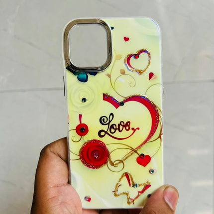 Apple iPhone 12/13 Mini PEEPERLY Back Cover Oil Painting Rhinestone Bloom Case  (Purple, Shock Proof, Pack of: 1)