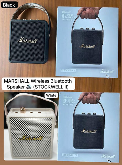 Marshall Stockwell II Portable Bluetooth Speaker with 20+ hours of portable playtime