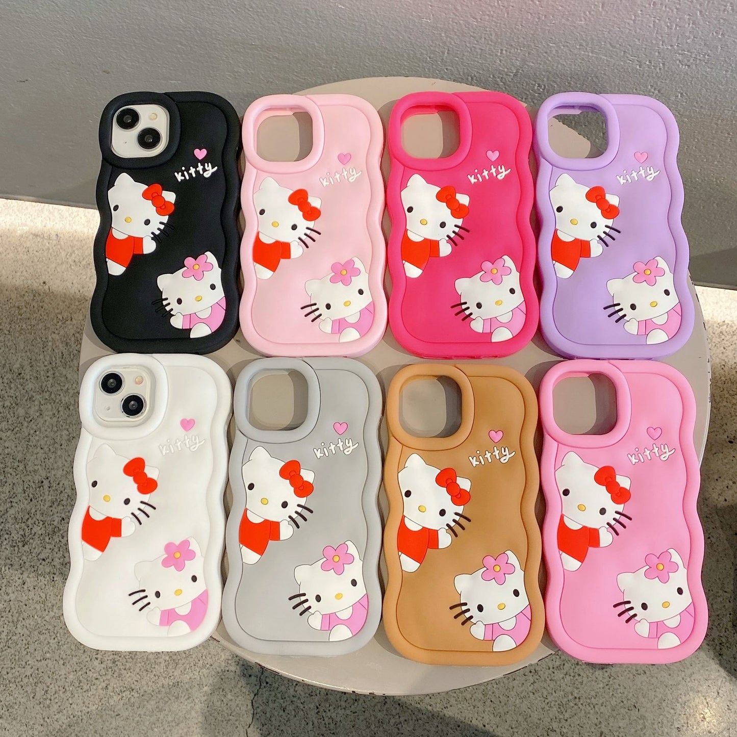 New 3D Hello Kitty Designer Cute Cartoon Anime Mobile Phone Cover Funda