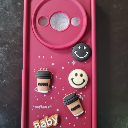 Humpy Case Cute 3D Bear Coffee Phone Case For Android  Soft Shockproof Protective Cover