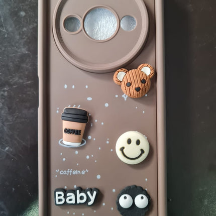 Humpy Case Cute 3D Bear Coffee Phone Case For Android  Soft Shockproof Protective Cover