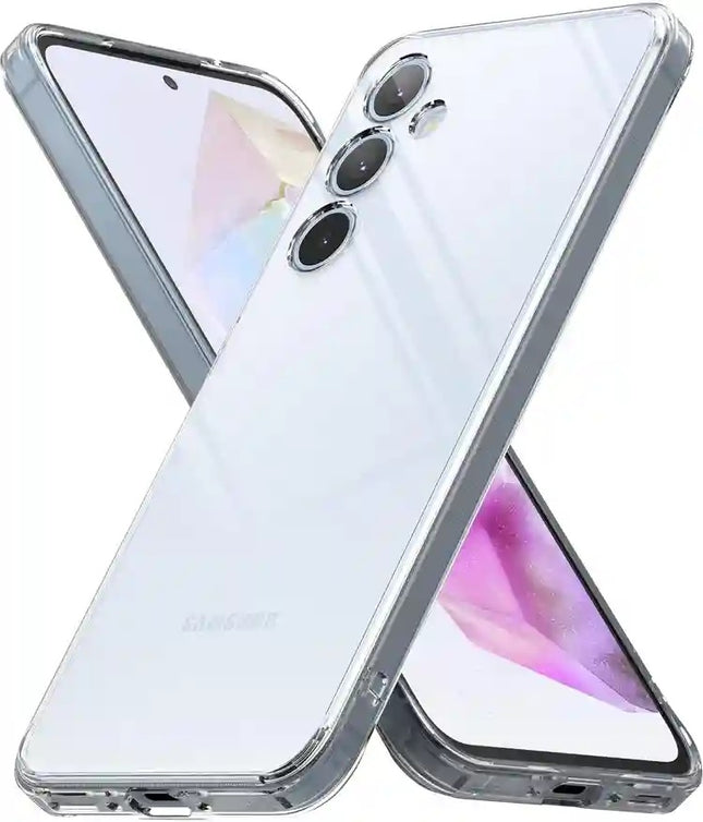 Back Cover Soft Case for Samsung Galaxy M56 5G | Best Camera Protection | Inbuilt Dust Plugs & Anti-Slip Grip | Ultra Clear Slim Back Cover Case for Samsung M56 5G (Silicone, Transparent)