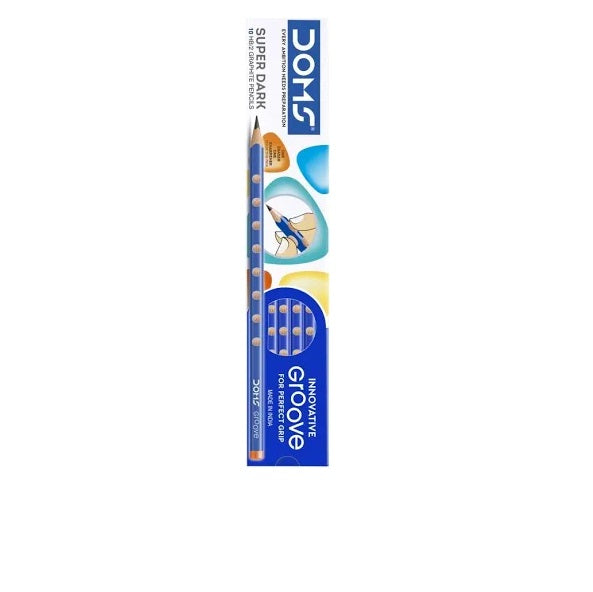DOMS Groove Pencil  (Blue) x3