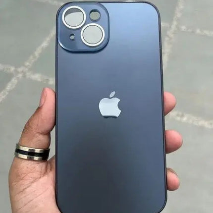 Glass Case with Electroplated Chrome Finish Edges for iPhone Series