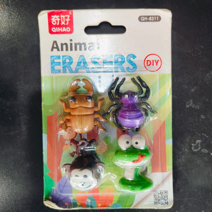 LIGHTER HOUSE� Cutest Different Shapes Insects Eraser Set  Fancy Eraser Set for Kids, Party Return Gift for Kids