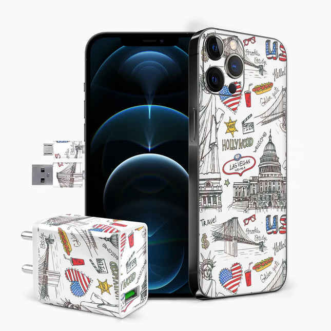 Hollywood Art Skin Wrap For iPhone Pro Series