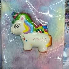 Oytra A5 Squishy Puffer Unicorn Diary Notebook