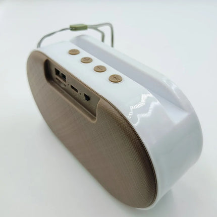 Grey ROCK MUSIC BT-654FMDL Big Bass Wireless Speaker