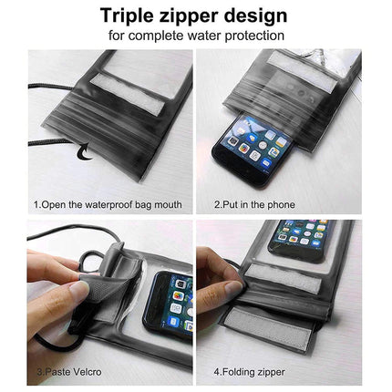 Full 100% Waterproof & Transparent Plastic Pouch Mobile Cover Use in Rainy Seasons(Pack of 4)